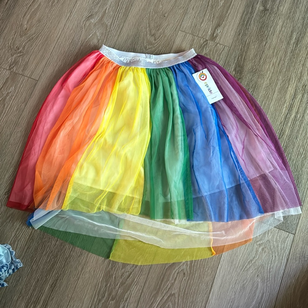 PRIDE tulle skirt with shimmer band